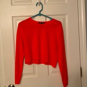 Orange, Cropped sweater, size large but fits more like a medium